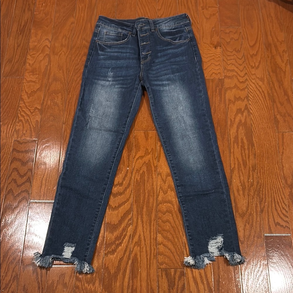 Risen Button Fly Jeans